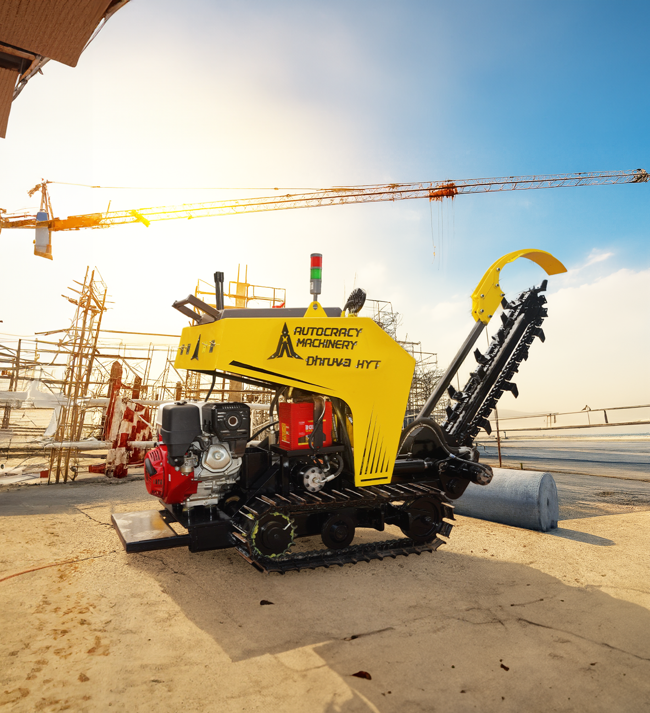 Construction trenching machines and equipment for urban infrastructure and utility projects