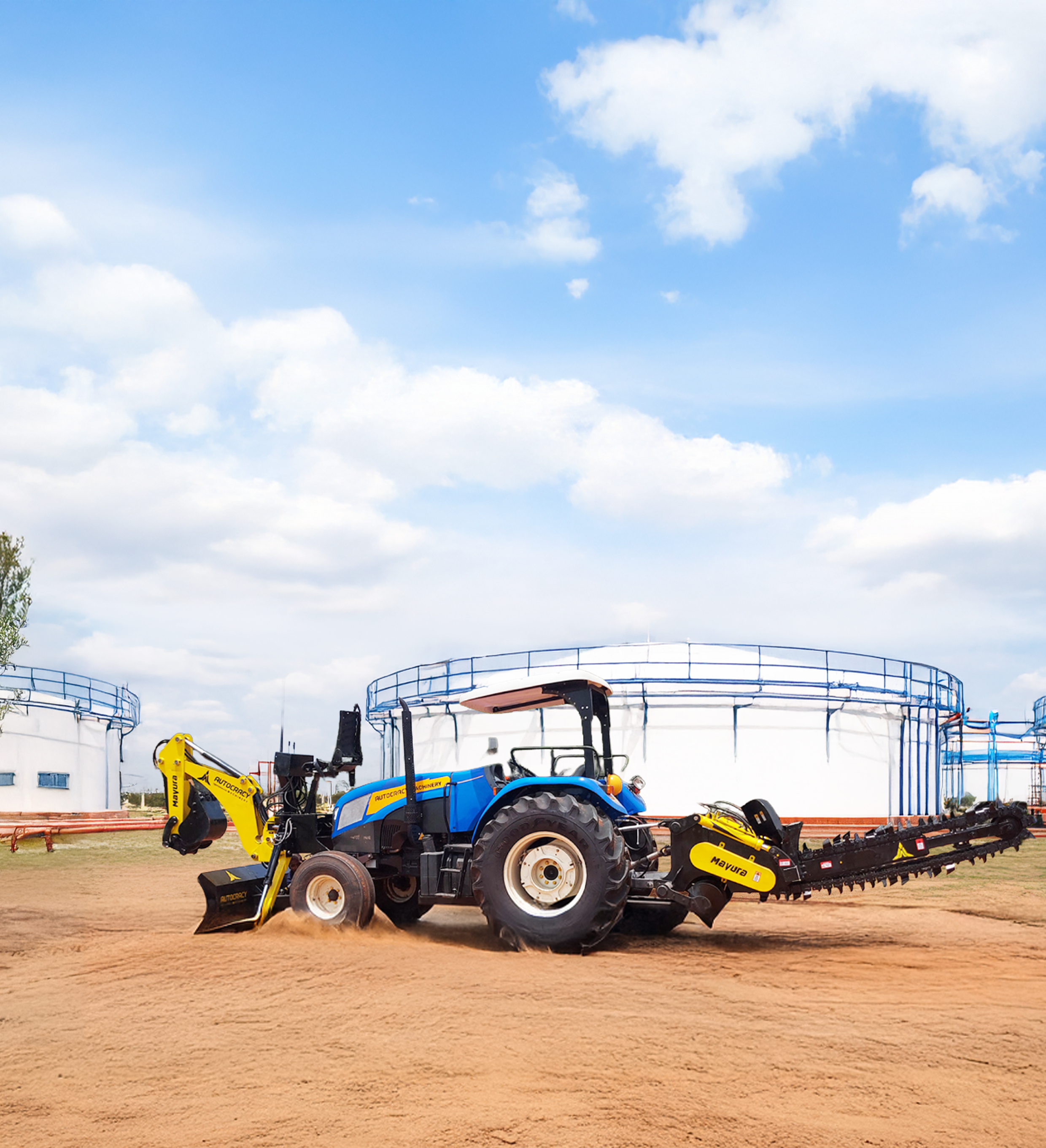 Water pipeline trenching machines for efficient municipal, urban, and rural water infrastructure projects
