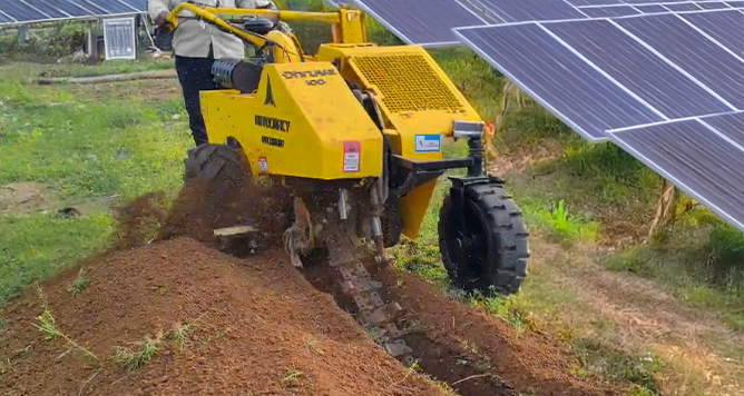 water pipeline trencher