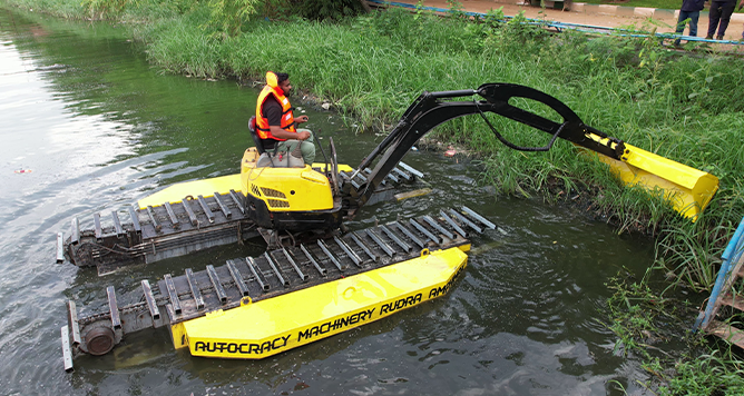 Amphibious Excavator, Floating Excavator, Excavator for flood