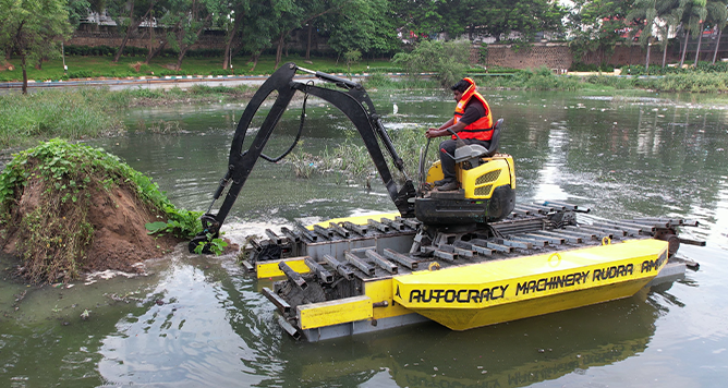 Amphibious Excavator, Floating Excavator, Excavator for flood