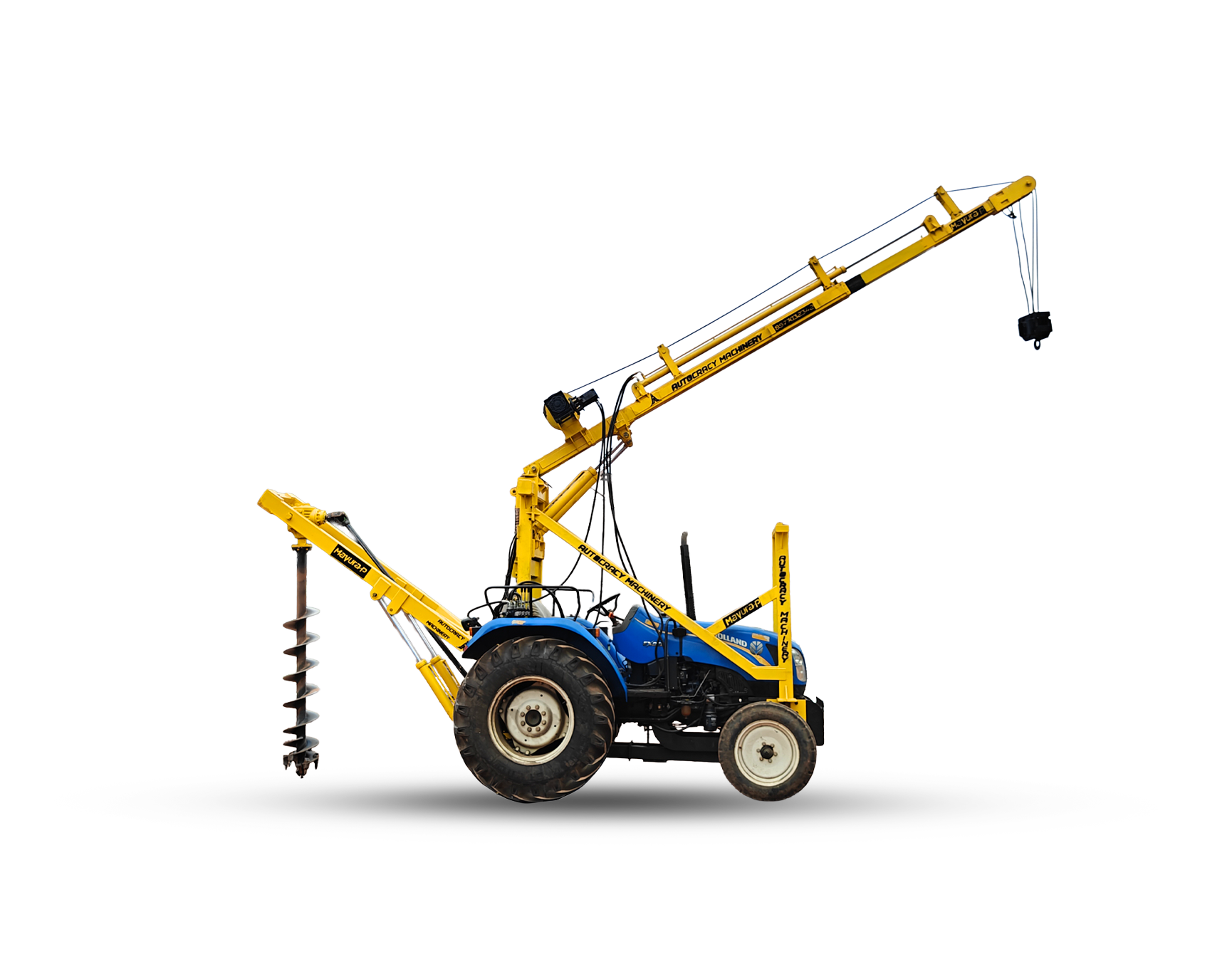Pole erection machine 